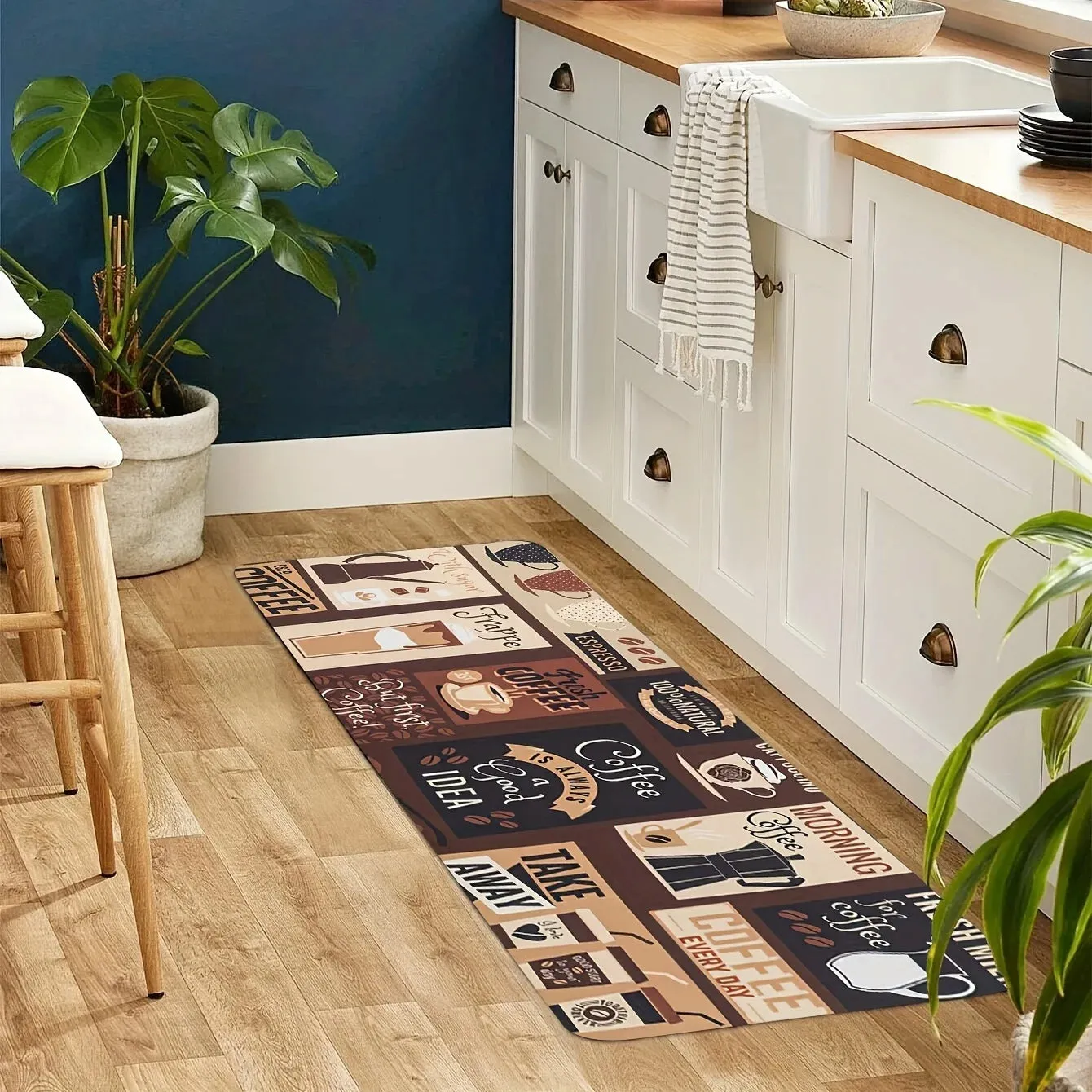 Vintage Coffee Kitchen Rug