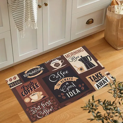 Vintage Coffee Kitchen Rug