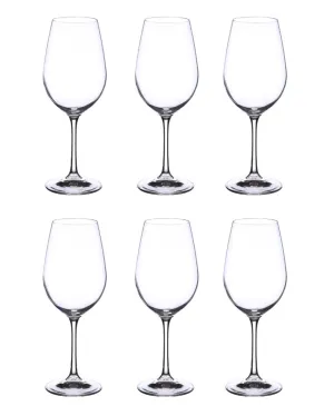 Viola Wine Glass Clear Bohemia Crystal Drinkware | Set of 6 | 2 x 9 inches | 450ml
