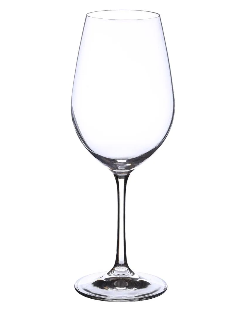 Viola Wine Glass Clear Bohemia Crystal Drinkware | Set of 6 | 2 x 9 inches | 450ml