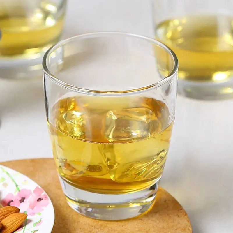 Viva Whiskey Glasses Clear Crystal Drinkware | Set of 6 | 4 x 4 inches | 380ml