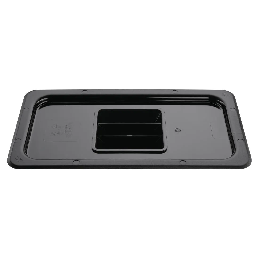 Vogue Polycarbonate 1/3 Gastronorm Lid Black