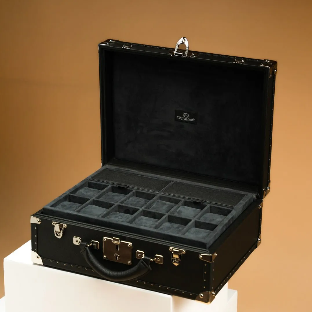 Watch Trunk - Saffiano Black