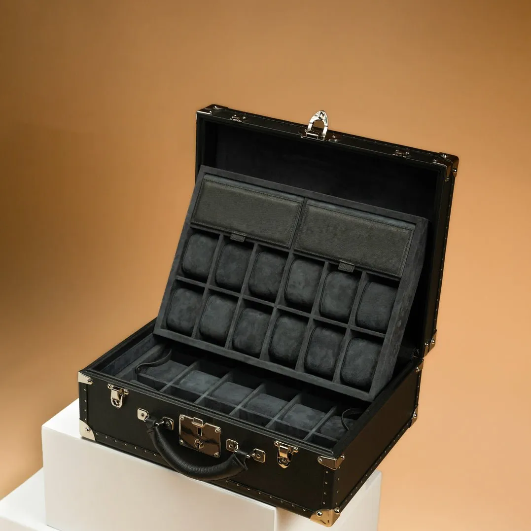 Watch Trunk - Saffiano Black