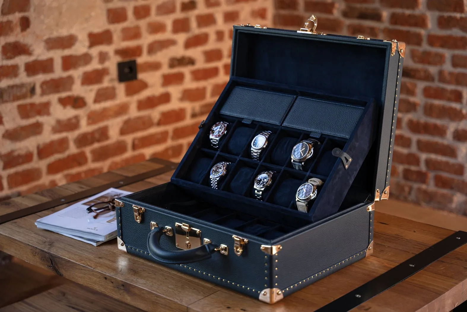 Watch Trunk - Togo Dark Blue