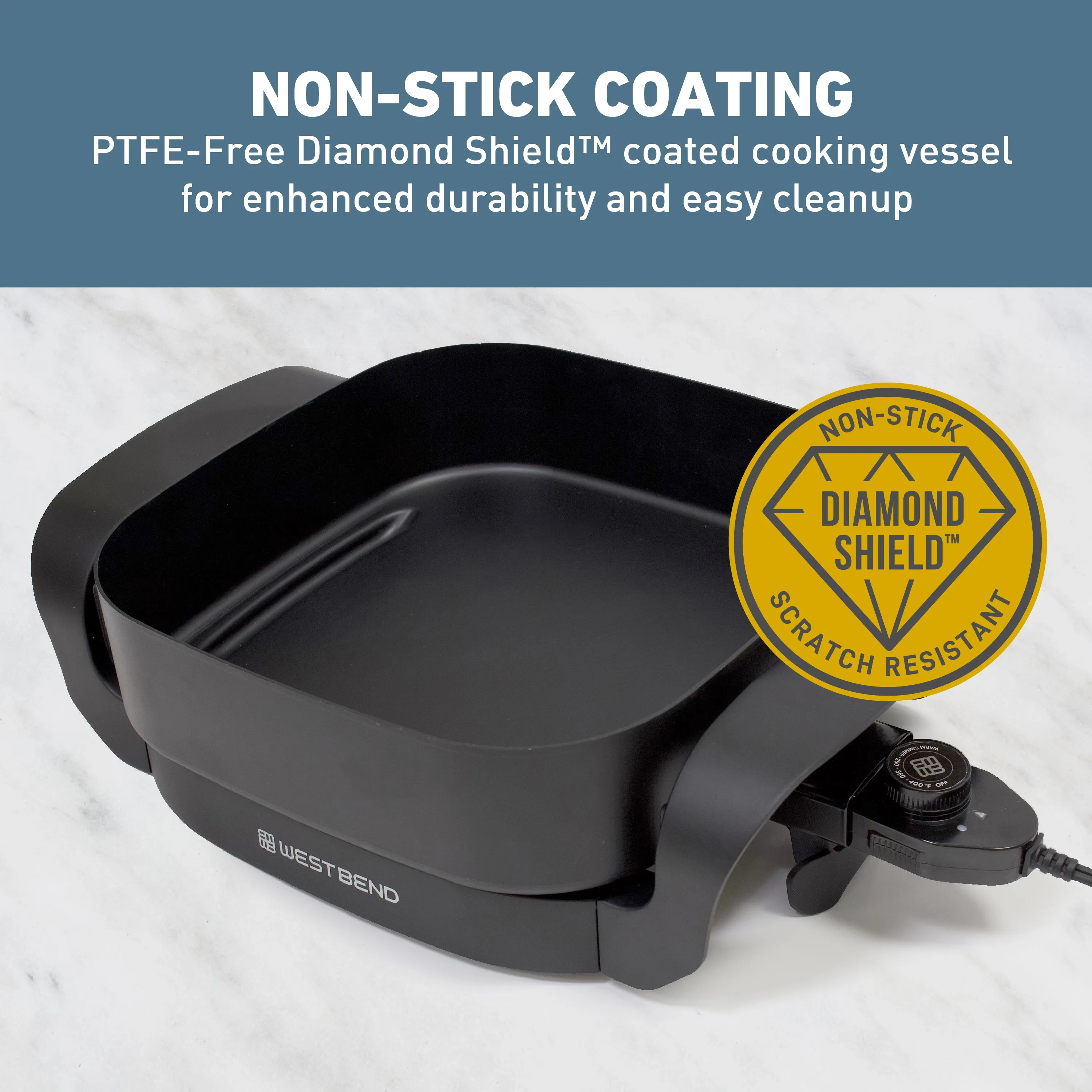 West Bend 12" Electric Skillet with Non-Stick Coating