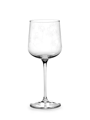 White Wine Glass Mirtillo Tea Mf