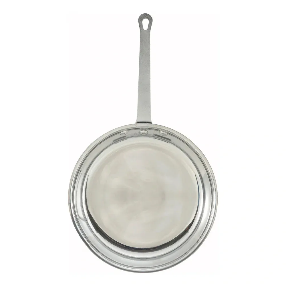 Winco AFP-14 Aluminium Fry Pan with Mirror Finish, 14"